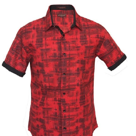 St. Patrick Other - 5X St. Patrick Red Microfiber Short Sleeve Shirt 5XL